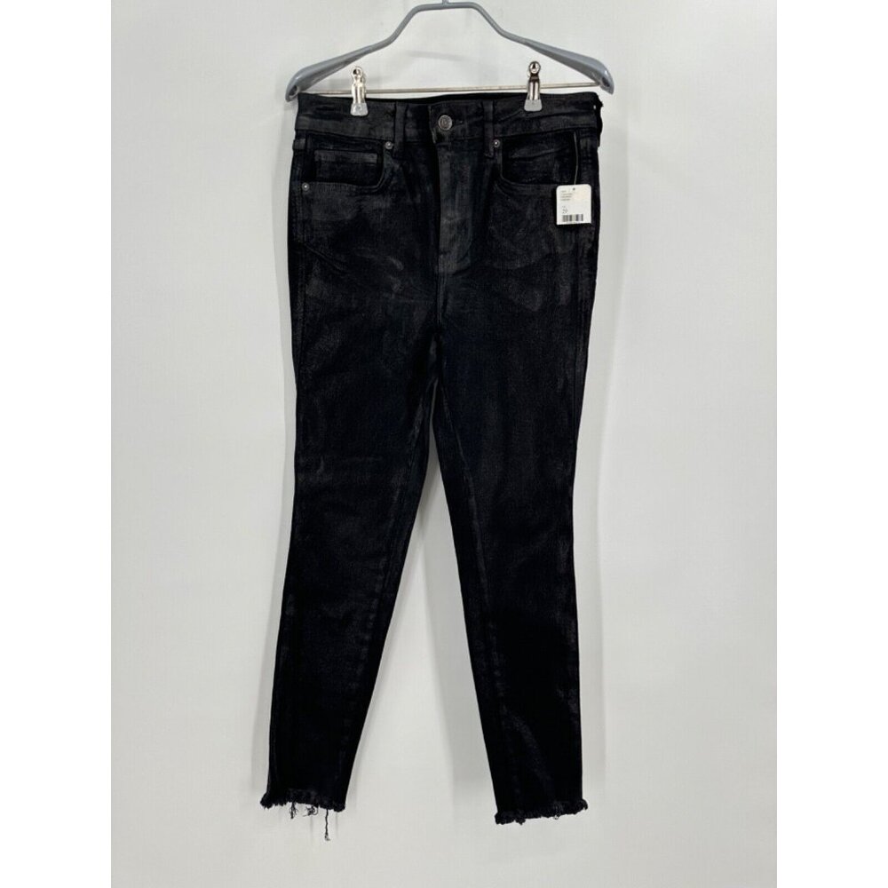 We the Free Free People High Waist Coated Skinny Jeans size 29 Coated Black NWT
